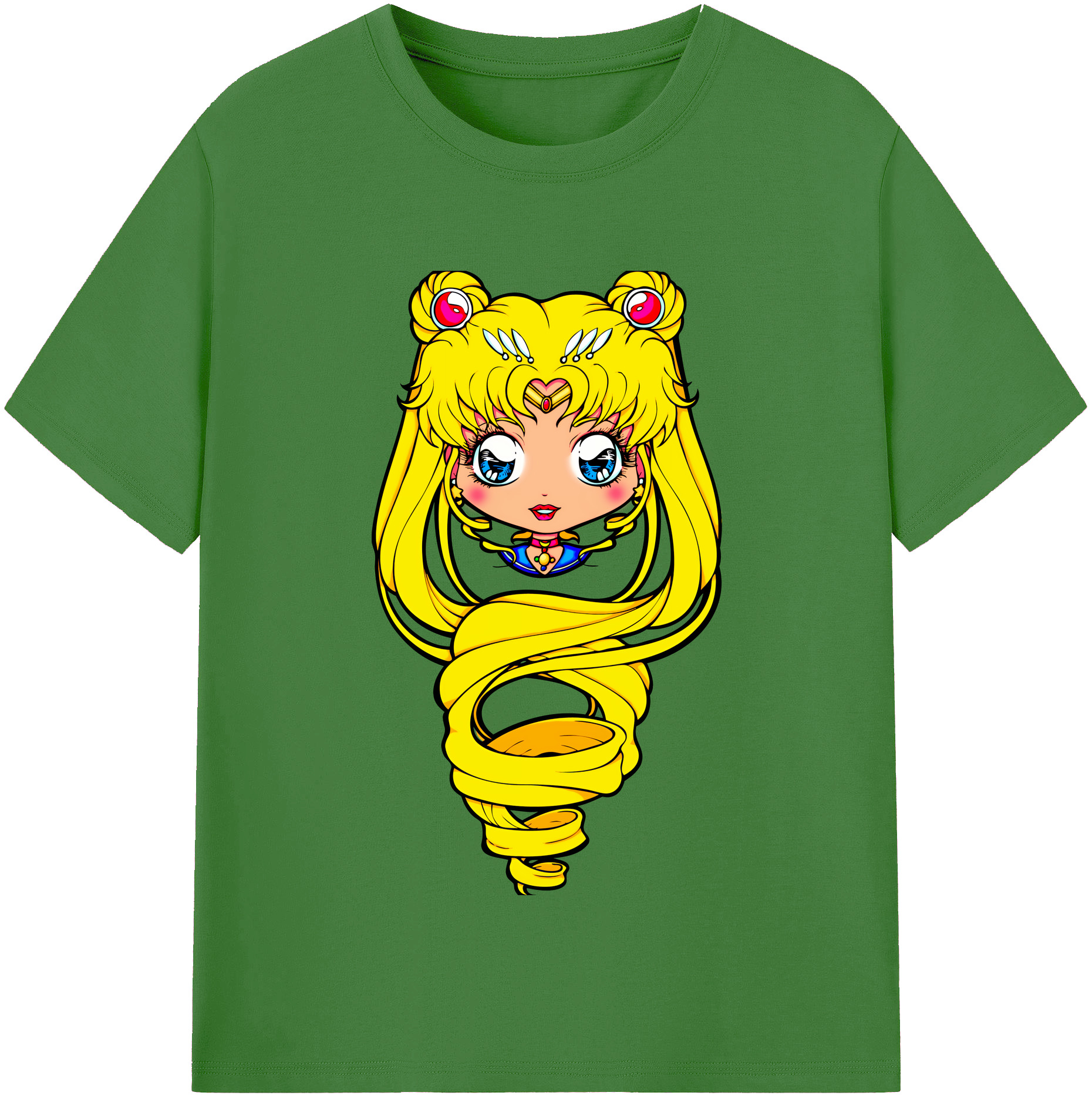 （画像用） 美少女戦士セーラームーン 月野 うさぎ つきの うさぎ Sailor Moon Tsukino Usagi レディースカジュアルプリントTシャツ（綿100％）